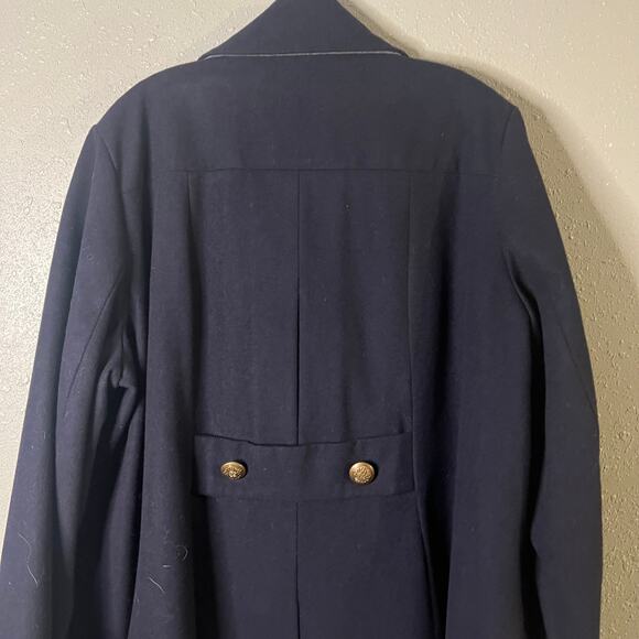 NWT Lane Bryant Women P Coat Navy Blue with Brass Buttons 22/24 Heavy Winter - Picture 13 of 14